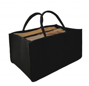 Filcová taška na dřevo, černá
