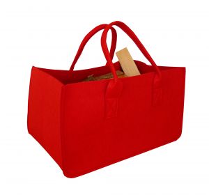 Filcová taška na dřevo, červená