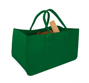 Filcová taška na dřevo, zelená