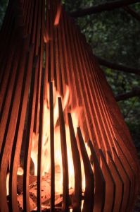 zahradní kovové ohniště Glowbus Dewdrop XL