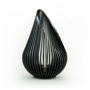 Glowbus Growdrop M, kovový svícen - malý, černý - luxusní kovový designový svícen na čajovou svíčku