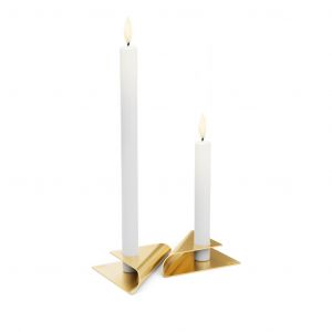 Höfats Square Candle, designový svícen - zlatý, set 4ks